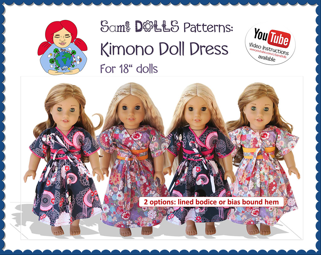 American Girl Clothes Pattern Bundle 18 dolls (dresses, bloomers,  underpants)