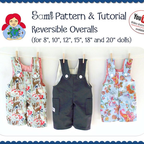 Doll Overalls (in 6 doll sizes)