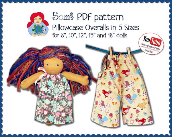 Pillowcase Overalls (in 5 doll sizes)
