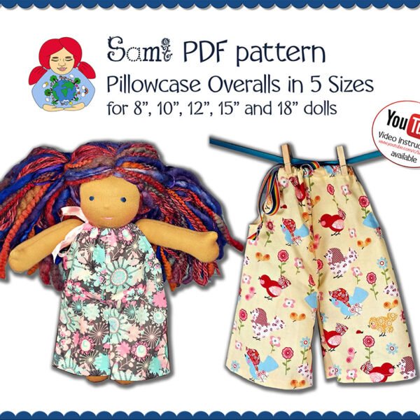 Pillowcase Overalls (in 5 doll sizes)