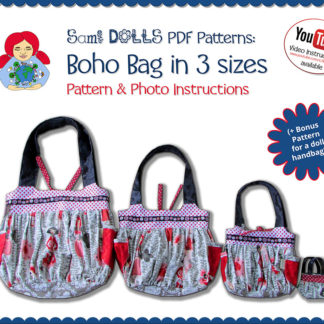 sami dolls boho bag pattern in 3 sizes