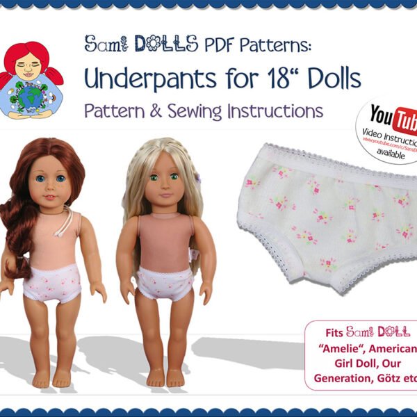 Underpants for 18" Dolls ('Amelie', American Girl, Our Generation etc.)
