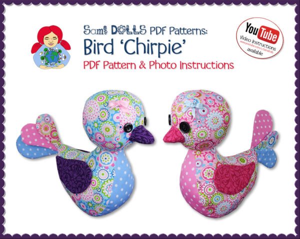 Bird 'CHIRPIE' Plushie PDF (Pattern of the Month May 2017)