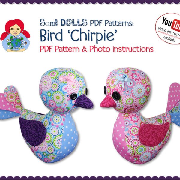 Bird 'CHIRPIE' Plushie PDF (Pattern of the Month May 2017)