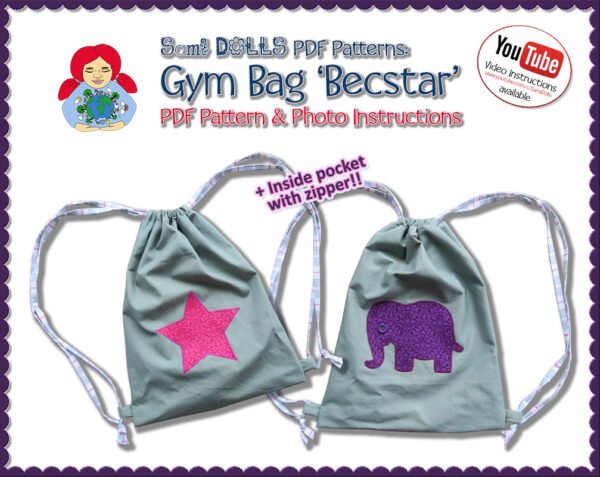 Gym Bag 'Becstar' (Pattern of the Month June 2017)
