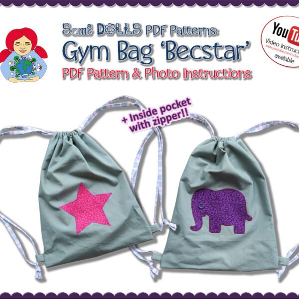 Gym Bag 'Becstar' (Pattern of the Month June 2017)
