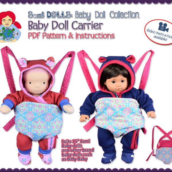 Doll carrier for 15" (baby) dolls | Sami Baby Doll Collection #8 - PDF download
